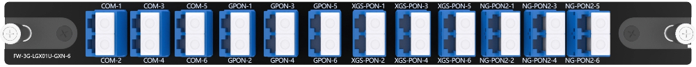 6X3CH WDM GPON XGS-PON AND NG-PON2 LC/UPC Plug-in LGX Box