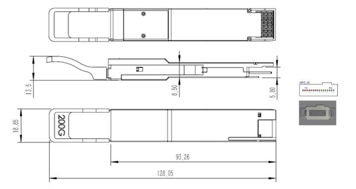 200G QSFP-DD SR8 200G QSFP-DD SR8