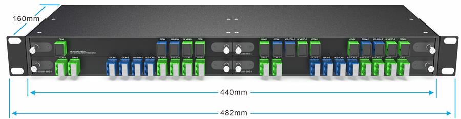4CH WDM GPON XGS-PON RF Video And OTDR Plug-in LGX Box