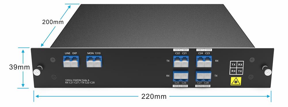 Single Fiber 4CH 8 Waves C21-C28 DWDM MUX/ DEMUX Single Fiber 4CH 8 Waves C21-C28 DWDM MUX/ DEMUX