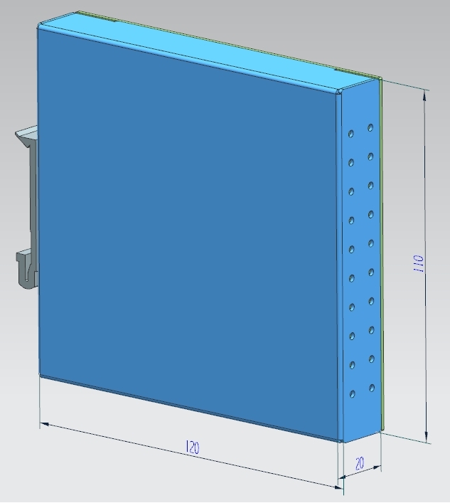 Dual Fiber 2CH CWDM OADM West And East, DIN Mounting Box