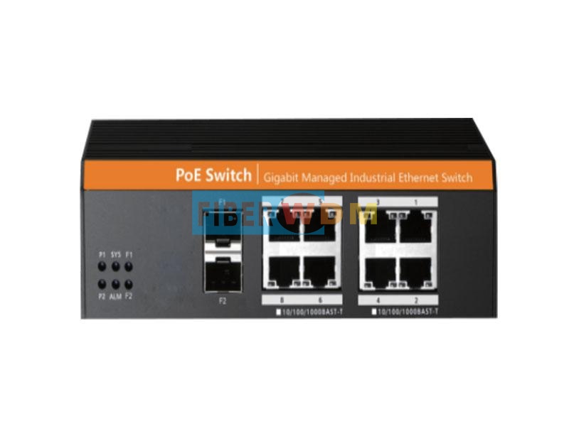 2-Optical 8-Electric Ethernet Gigabit Industrial Switch FW108GS-2F