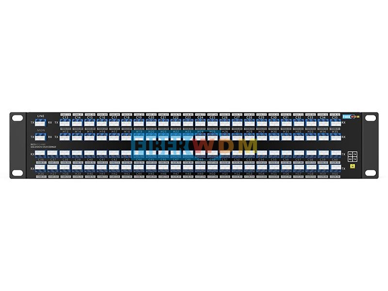 Dual Fiber 96CH C13-H60 DWDM MUX DEMUX with Monitor Port,2U Rack ...