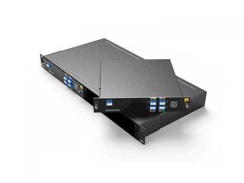 Single Fiber 4Channels(8waves) 1470-1610nm CWDM MUX/DEMUX , LC/UPC, Plug-in LGX Box and 2slot 1U Rack